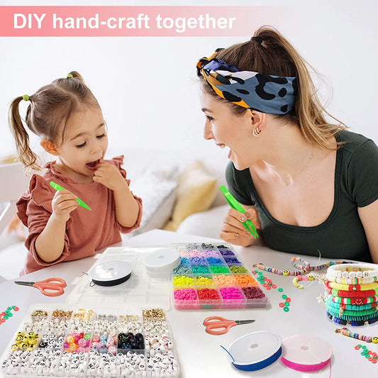 7200 Clay Beads Bracelet Making Kit