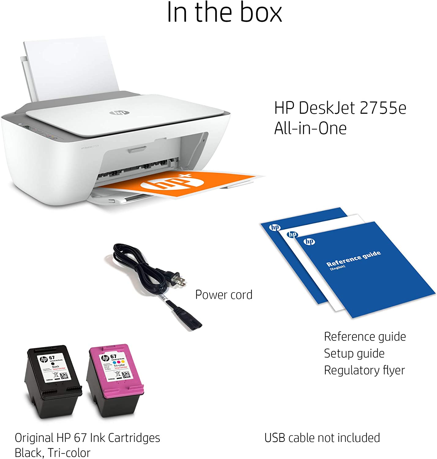 HP DeskJet 2755e Wireless Color All-In-One Printer