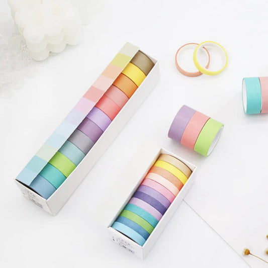 Cute Solid color Washi Tape Set of 12