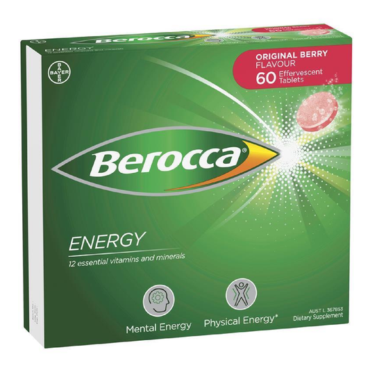 Berocca Original Berry Energy Multivitamin – 60 Effervescent Tablets